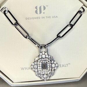 Bomb Party OG Silver Necklace with Diamond CZ Pendant
